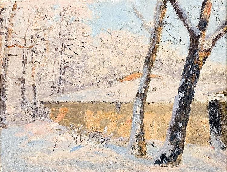 Nikolay Nikanorovich Dubovskoy Trees in the snow china oil painting image